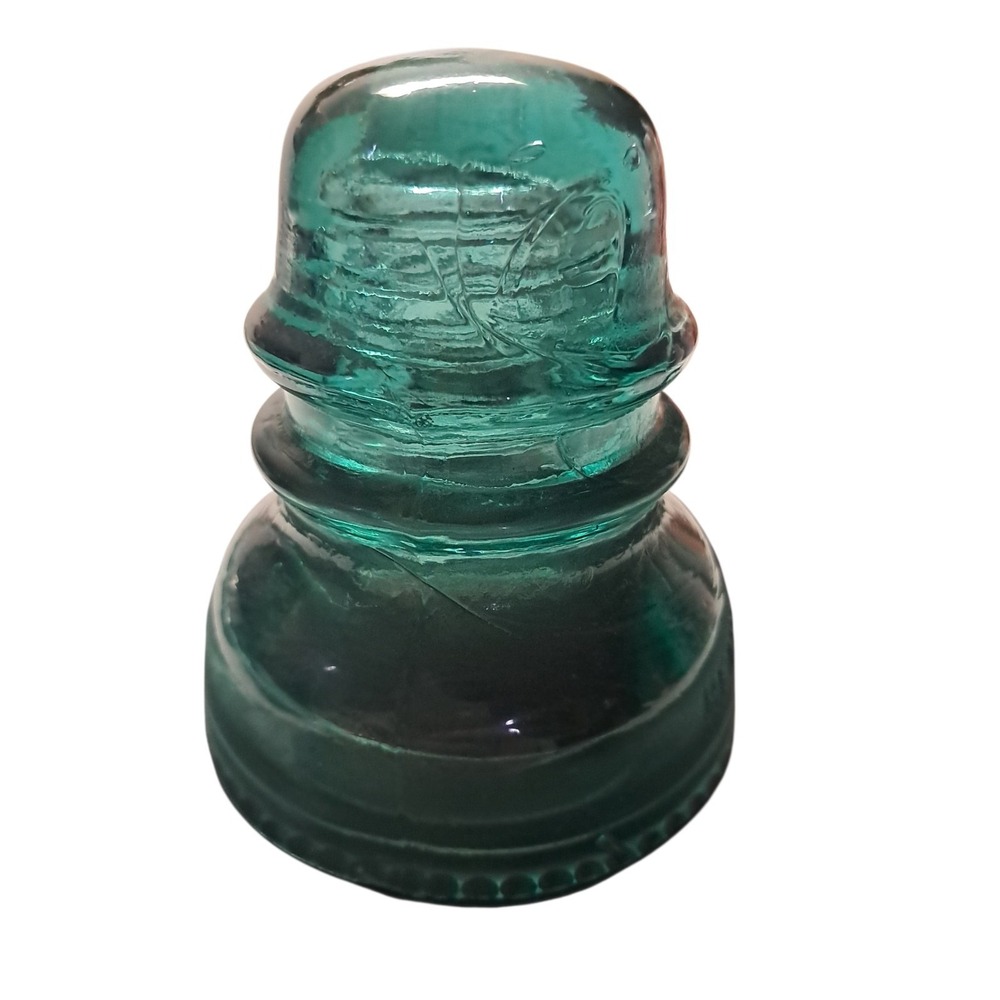Blue Glass Electric Insulator Hemingway No 40 VINTAGE,β ANTIQUE